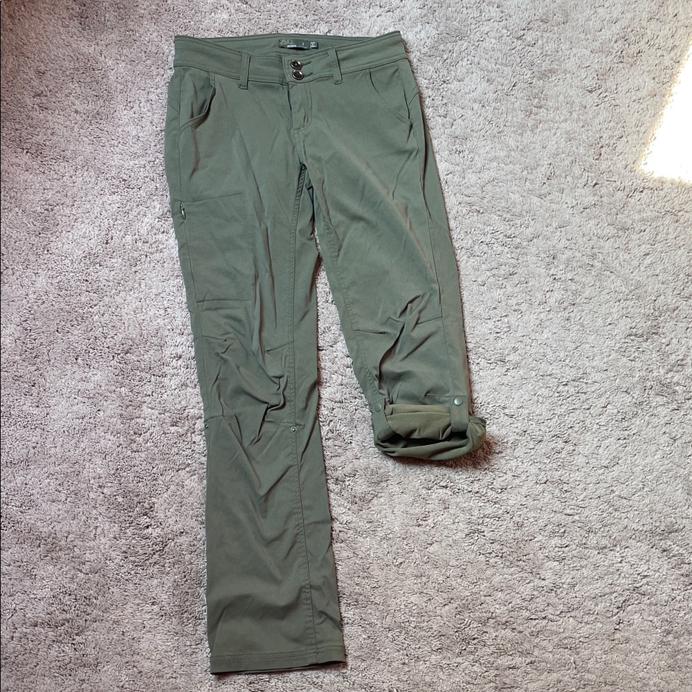 Prana Olive Green Straight-Leg Pants